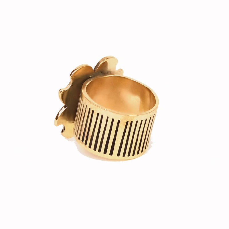 Amy Brass Bandana Slide Ring - Pinecone Trading Co.