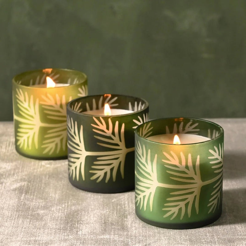 Balsam & Cedar Pine Glass Candle - Pinecone Trading Co.