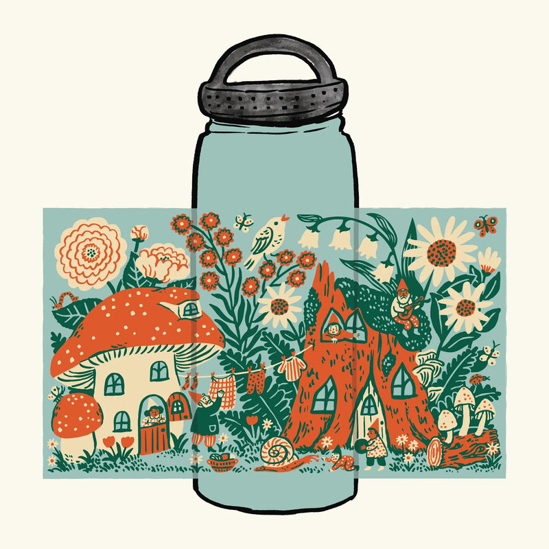 Blossom Village Water Bottle - Pinecone Trading Co.