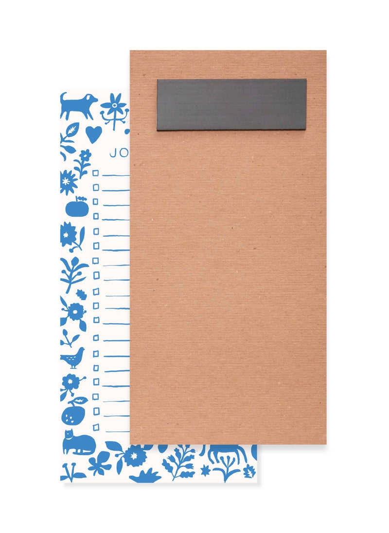 Blue Folk Notepad - Pinecone Trading Co.