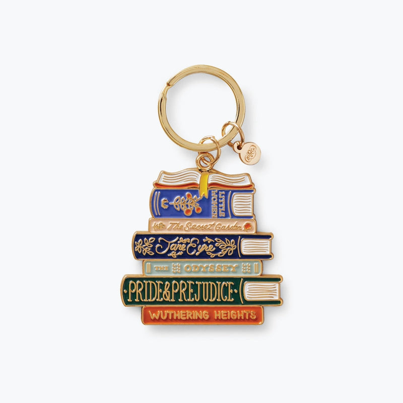 Book Club Enamel Keychain - Pinecone Trading Co.