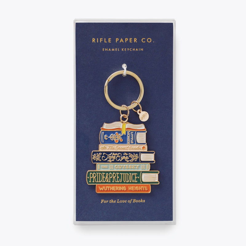 Book Club Enamel Keychain - Pinecone Trading Co.