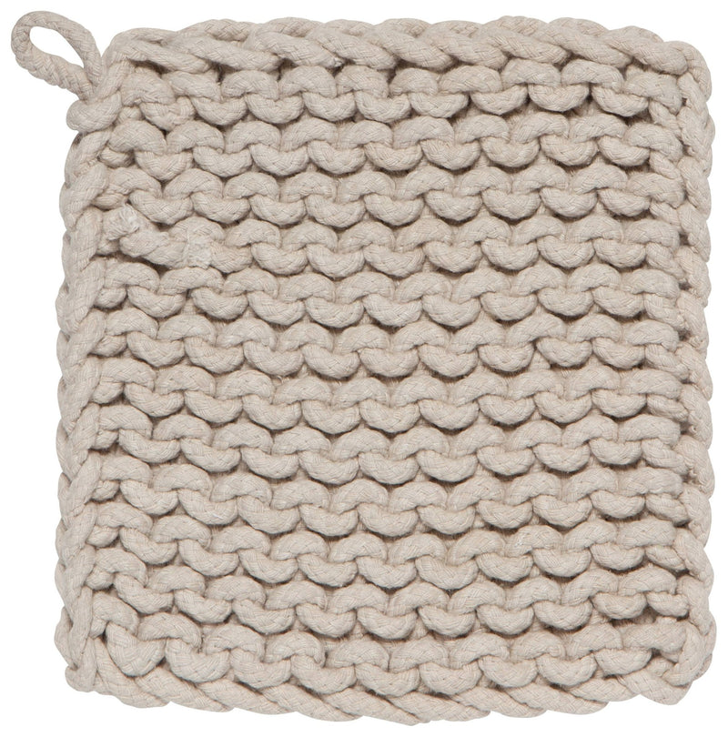 Dove Gray Knit Potholder - Pinecone Trading Co.