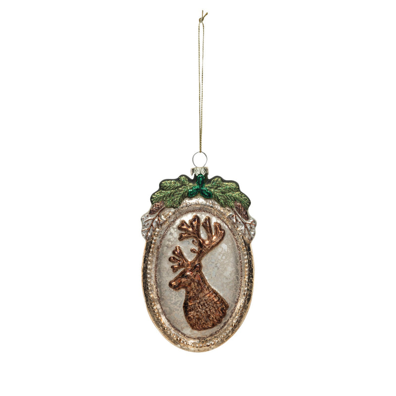 Glass Deer Silhouette Ornament - Pinecone Trading Co.