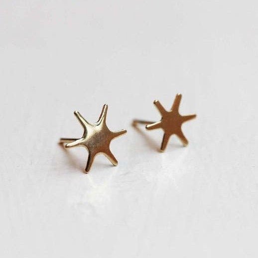 Gold Filled Starburst Studs - Pinecone Trading Co.