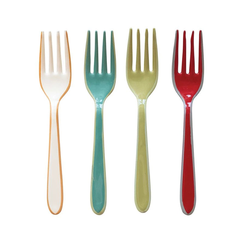 Holly Jolly Enamel Canape Forks - Pinecone Trading Co.