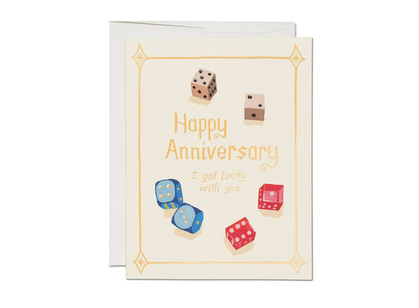 Lucky Dice Anniversary Card - Pinecone Trading Co.