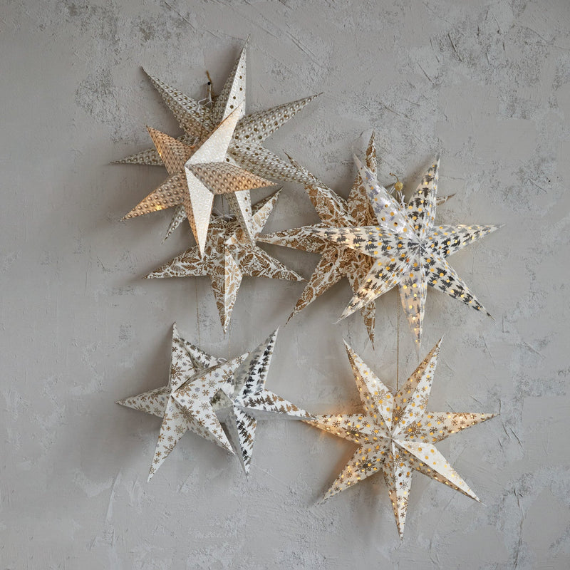 Metallic Star Decoration - Pinecone Trading Co.