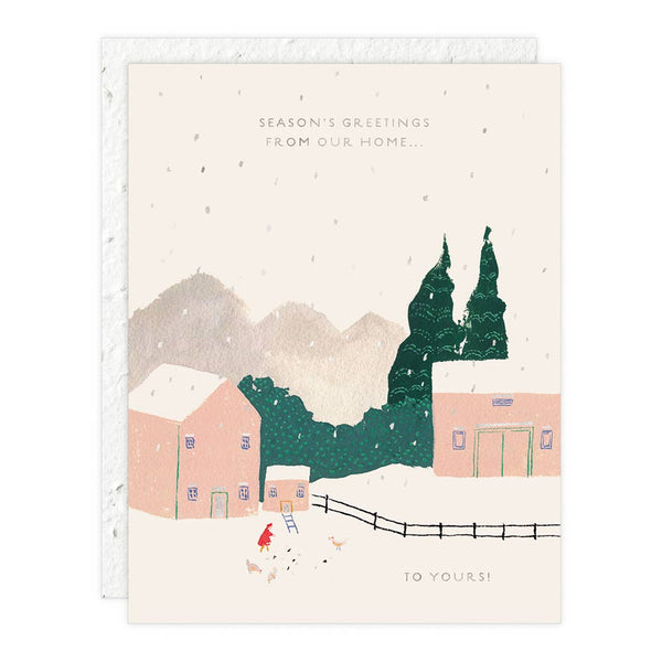 Snow Chickens Holiday Card - Pinecone Trading Co.