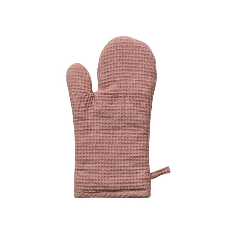 Woven Linen and Cotton Waffle Oven Mitt - Pinecone Trading Co.